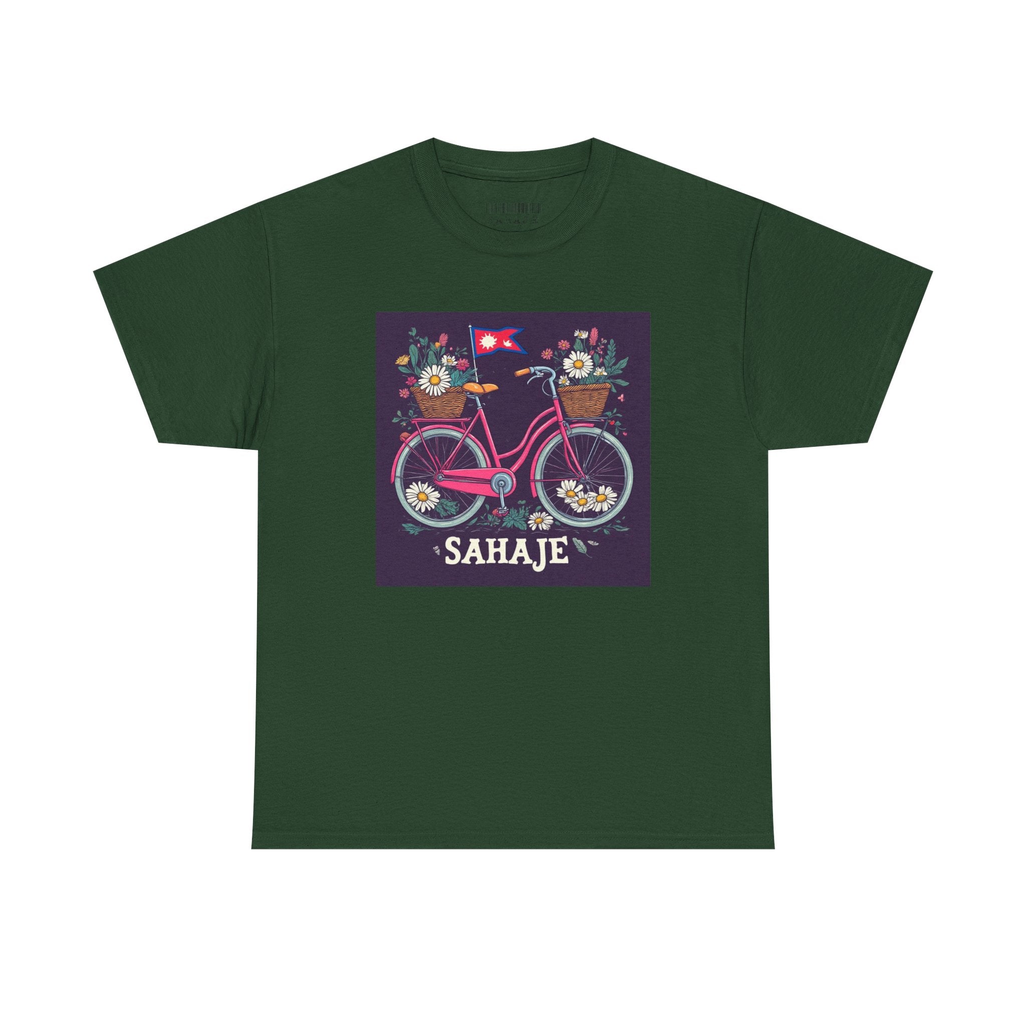 Sahaje Floral Bicycle T‑Shirt