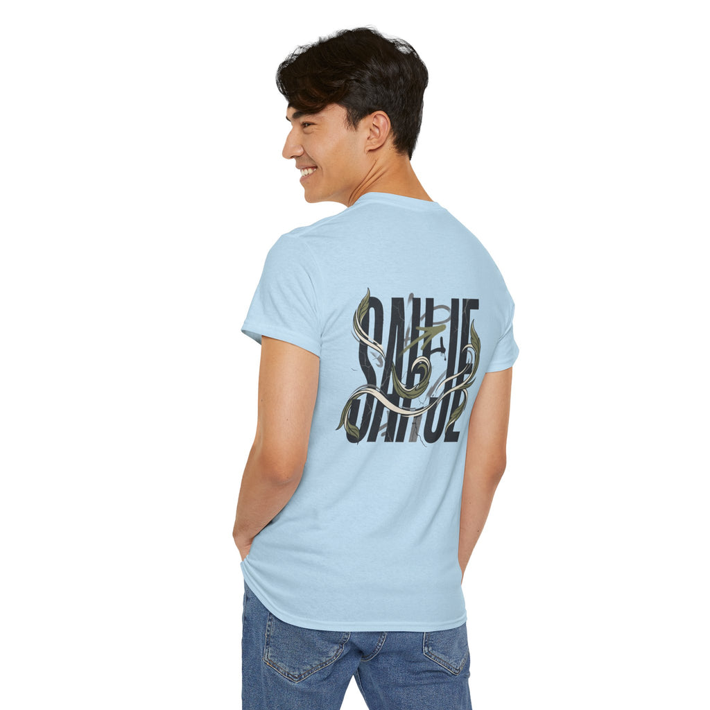 Graphic Tee — 'Savage' Typography with Snake Accent
