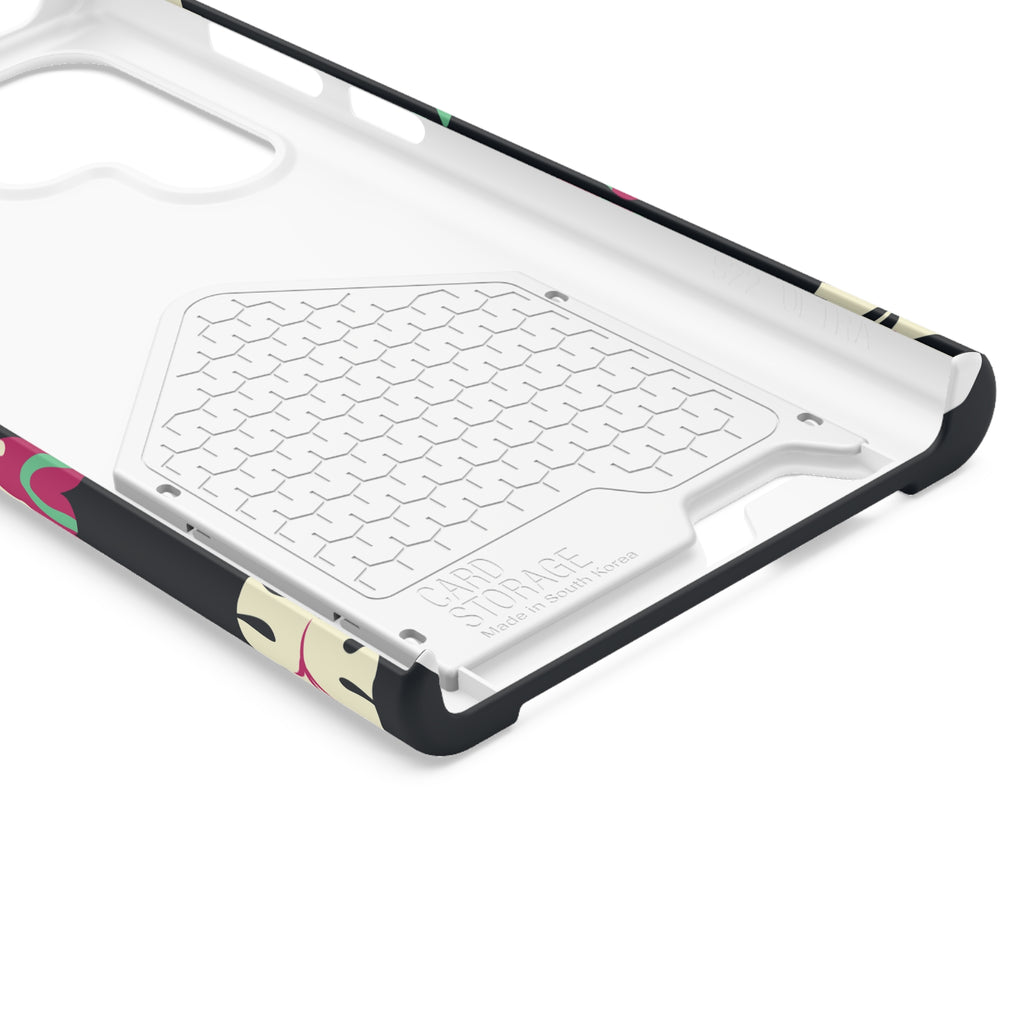 Vibrant Phone Case with Card Holder, Stylish Phone Accessory, Colorful Gift for Her, Boho Phone Cover, Trendy Mobile Case