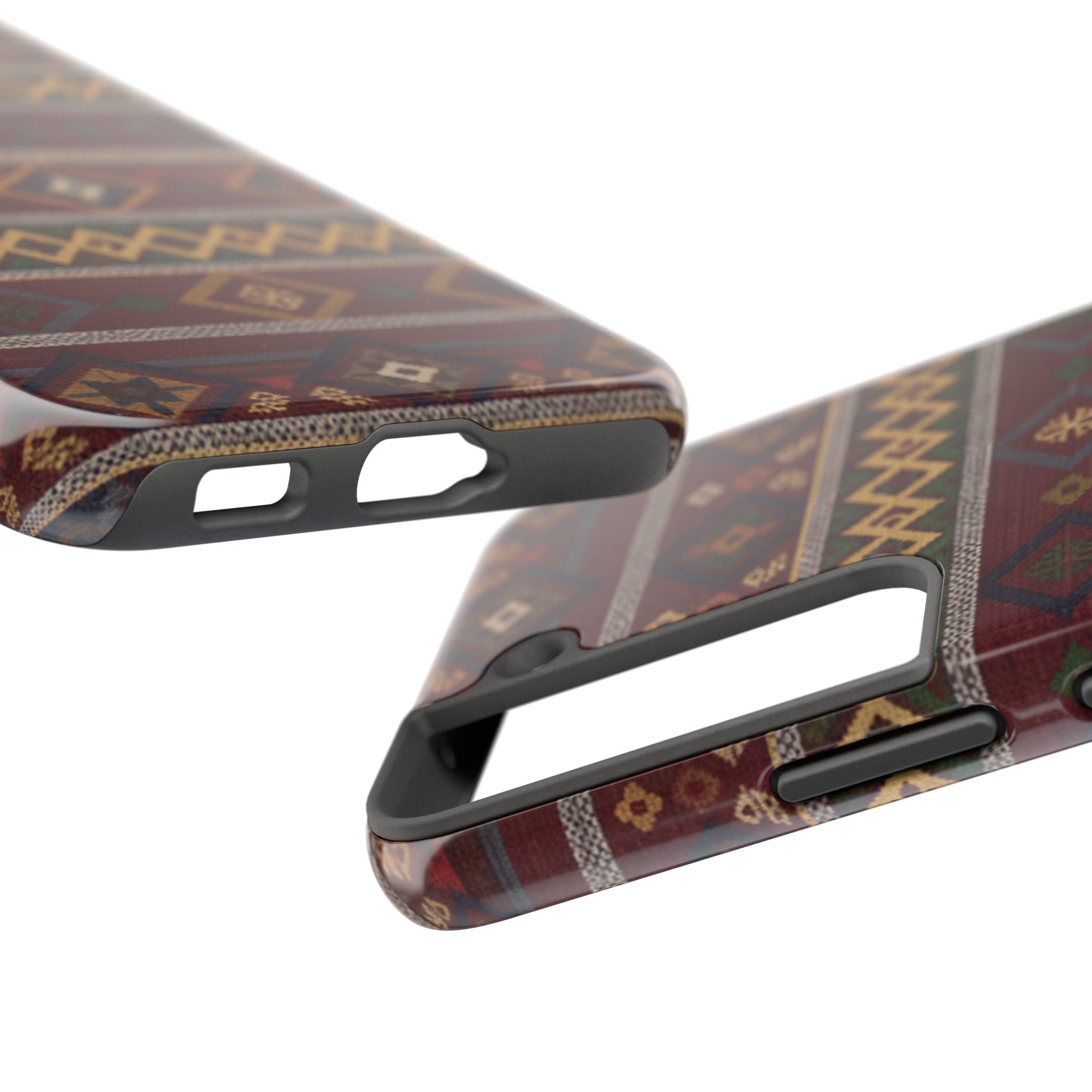 Aztec Pattern Tough Phone Case — Rustic Tribal Protective Cover
