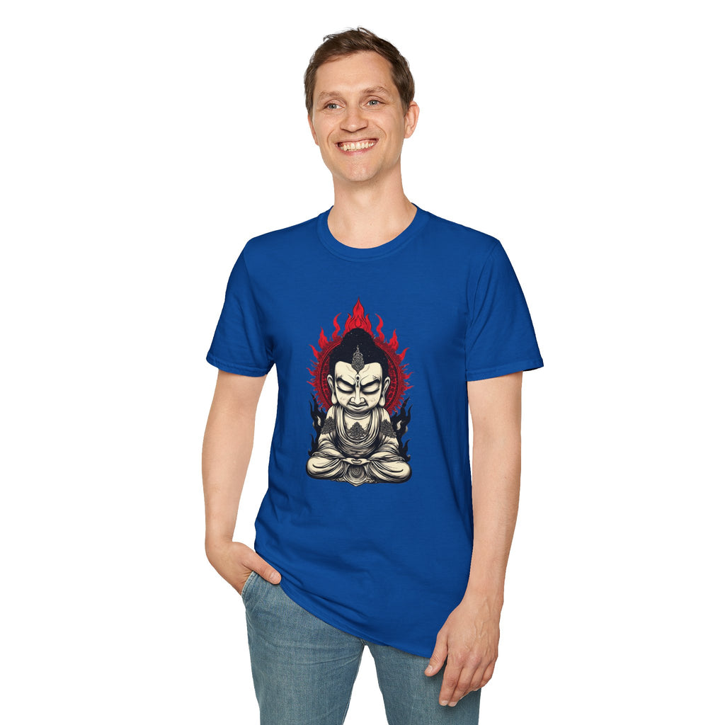 Buddha Flame T-Shirt — Meditative Buddha Graphic Tee