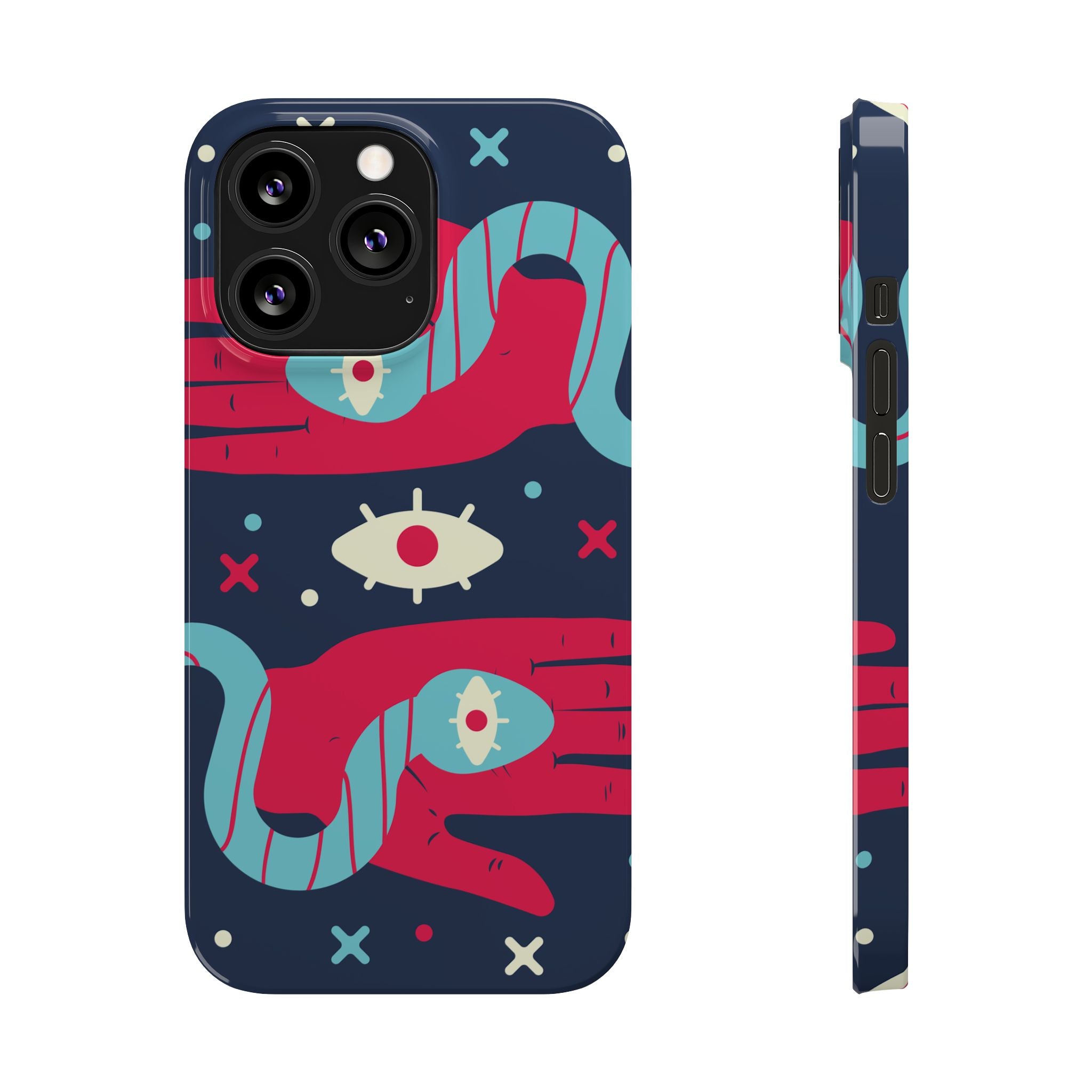 Colorful Abstract Slim Phone Cases, Trendy Phone Covers, Unique Gifts for Her, Artistic Mobile Accessories, Eye-Catching Phone Designs