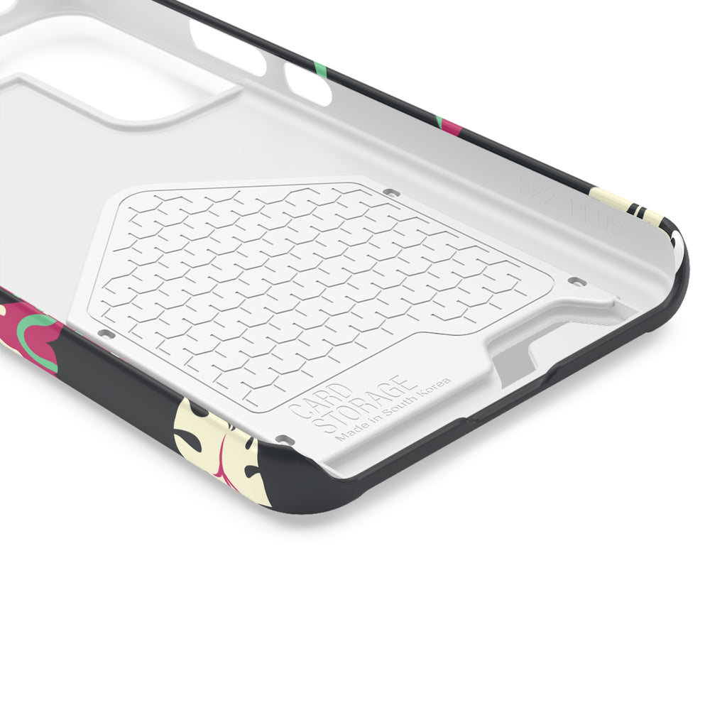 Vibrant Phone Case with Card Holder, Stylish Phone Accessory, Colorful Gift for Her, Boho Phone Cover, Trendy Mobile Case