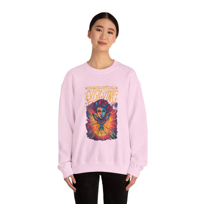 Evolving Butterfly Crewneck Sweatshirt — "Unafraid, Authentically Evolving" Inspirational Pullover