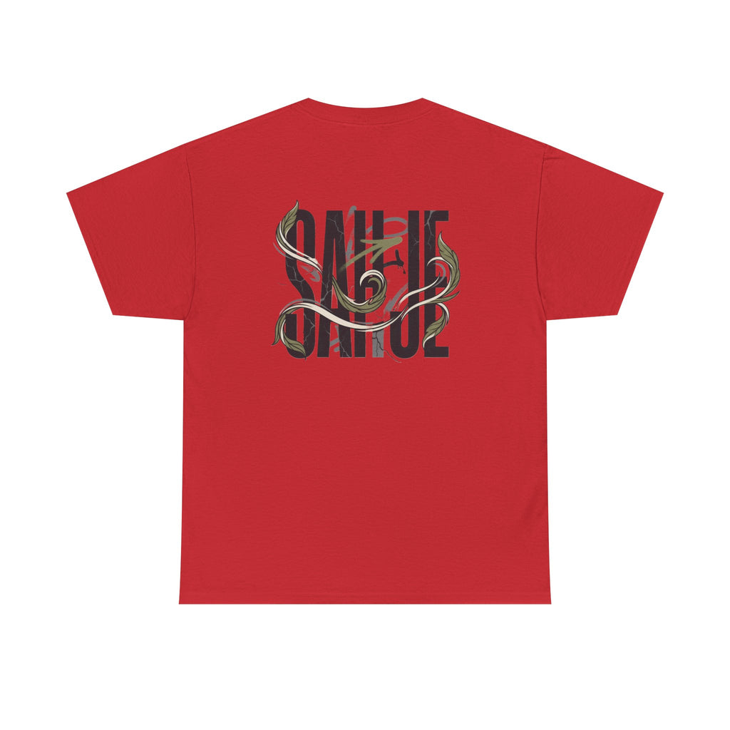 Graphic Tee — 'Savage' Typography with Snake Accent