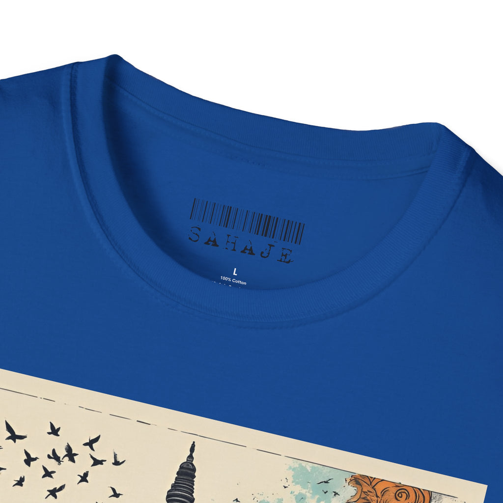 Kathmandu Vintage Travel T-Shirt – Retro Nepal Skyline Graphic Tee, Cultural Tourism Design