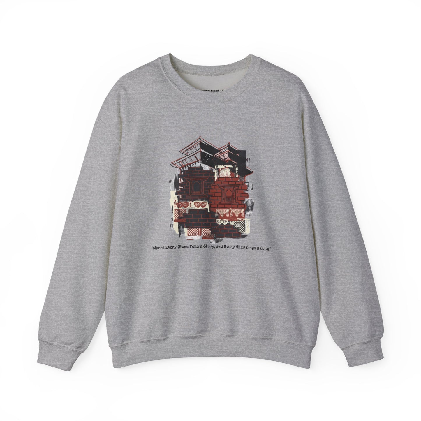 Crewneck Sweatshirt — Vintage Camper Roadtrip Illustration ("Where's Every Place I’ve Been, and Every Place I’m Going")