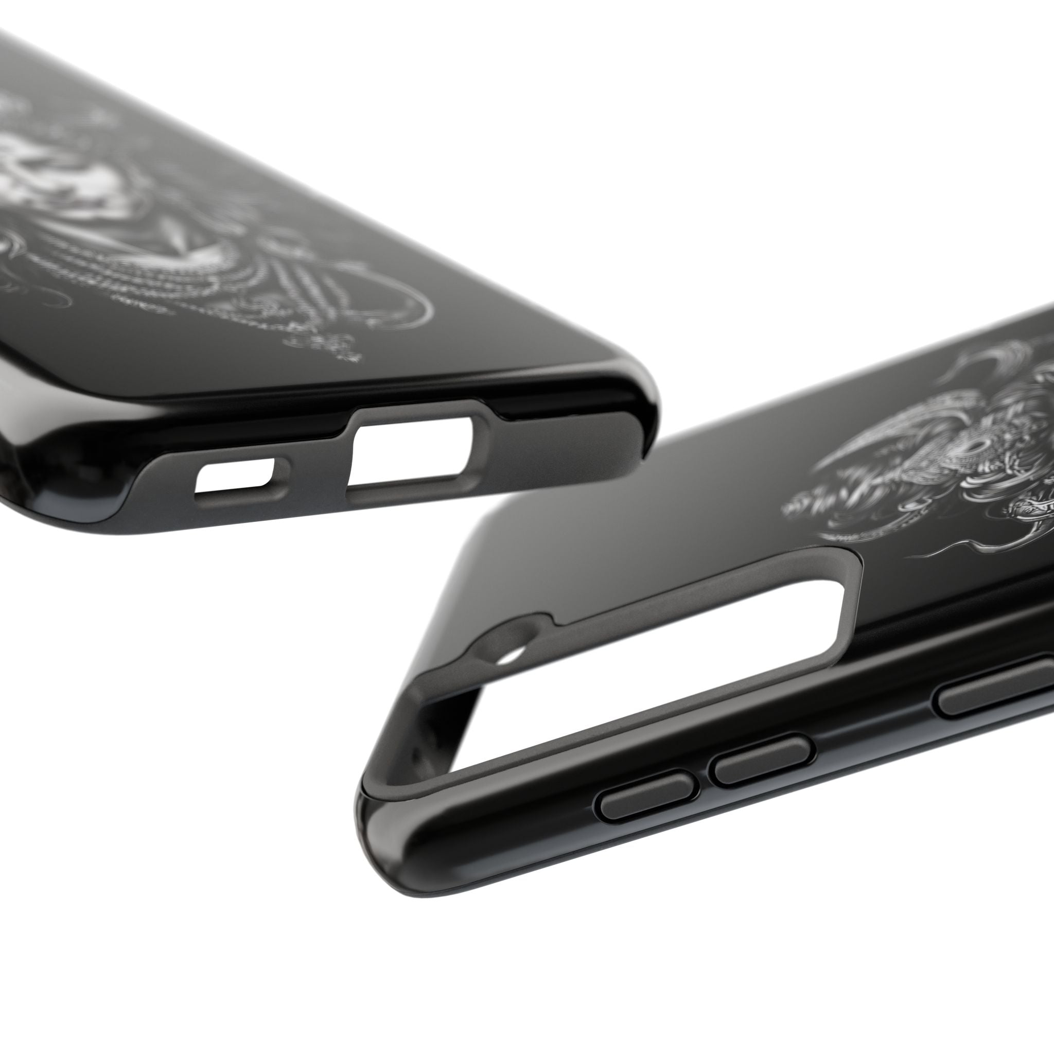 Phone Case — Intricate Lord Shiva Illustration on Black Tough Case