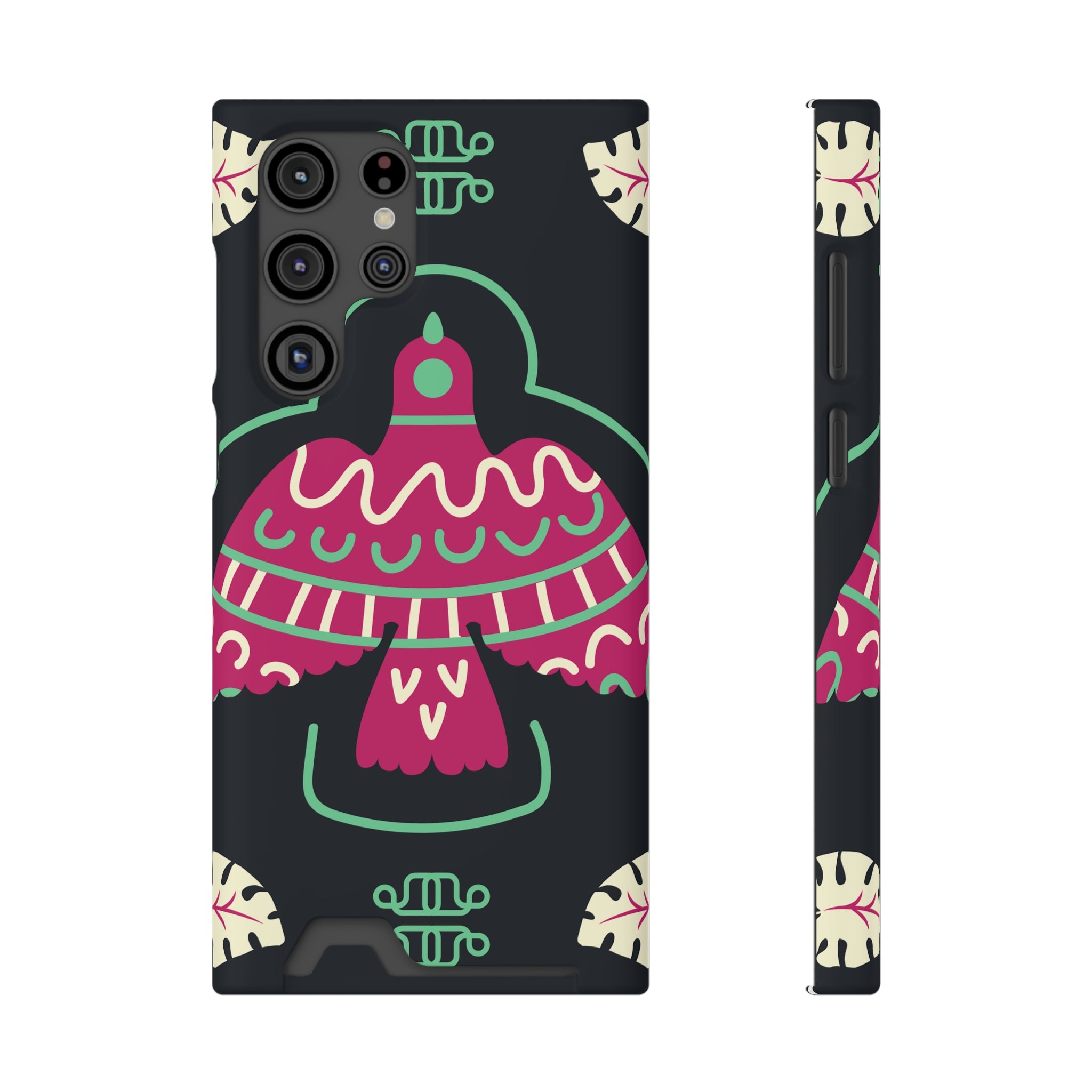 Vibrant Phone Case with Card Holder, Stylish Phone Accessory, Colorful Gift for Her, Boho Phone Cover, Trendy Mobile Case