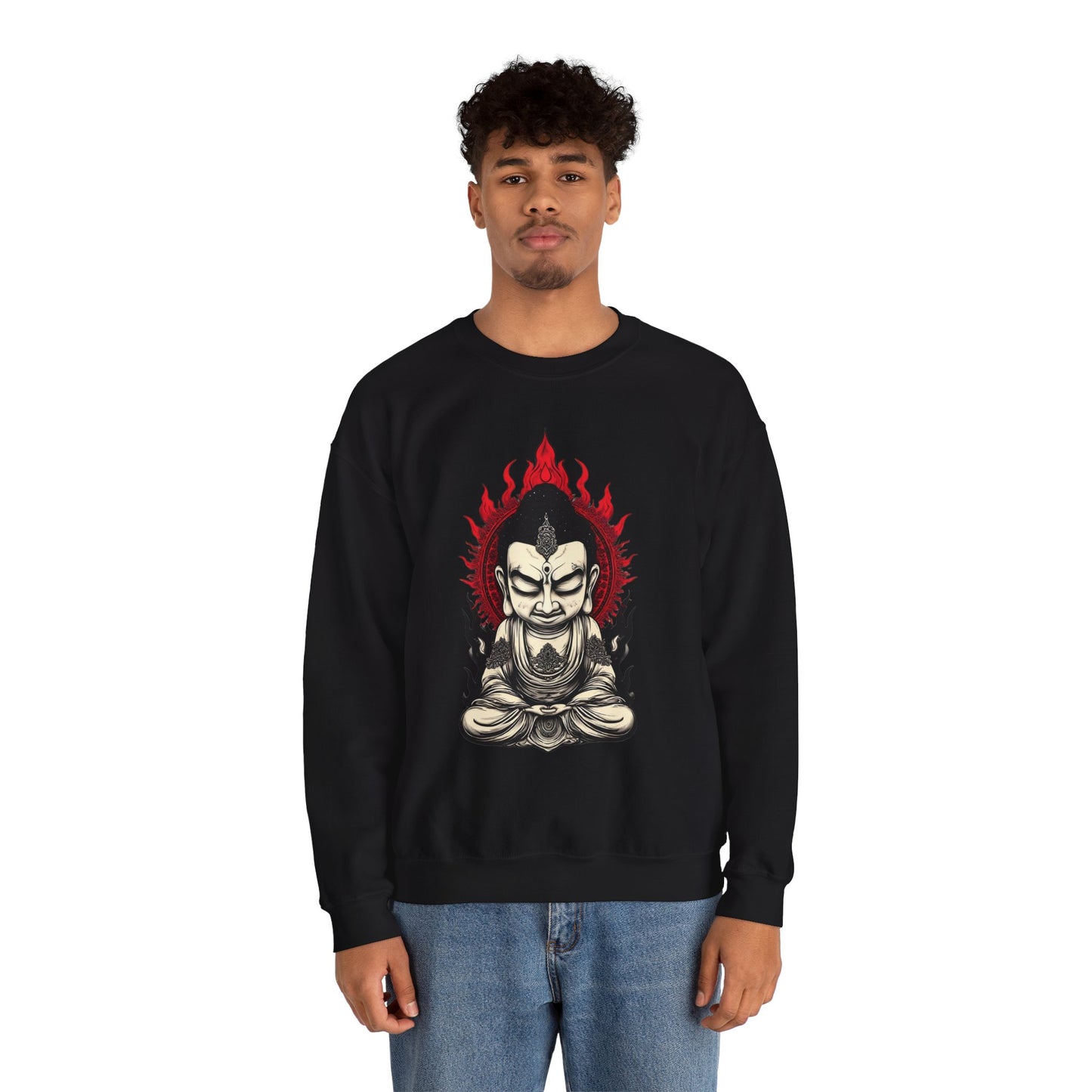 Buddha Flame Crewneck Sweatshirt