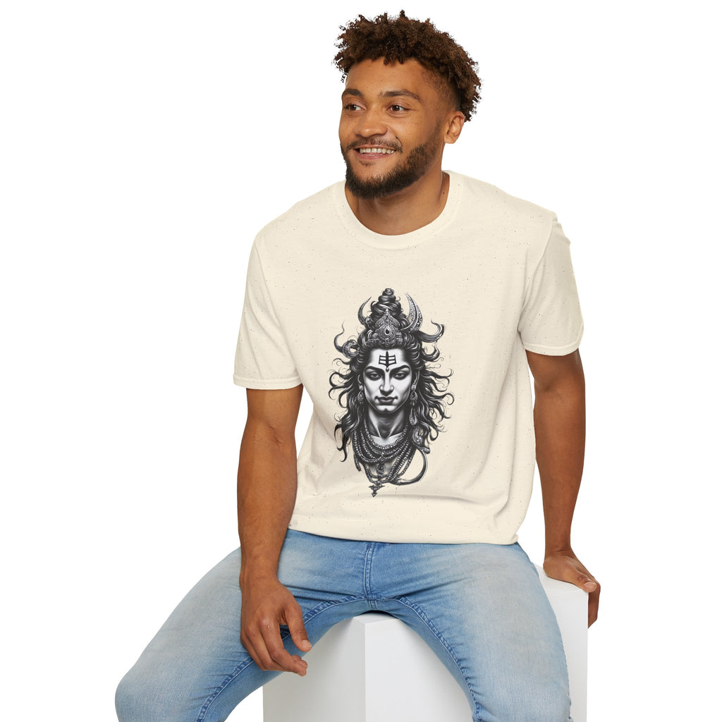 Shiva Portrait T-Shirt – Detailed Hindu Deity Graphic Tee