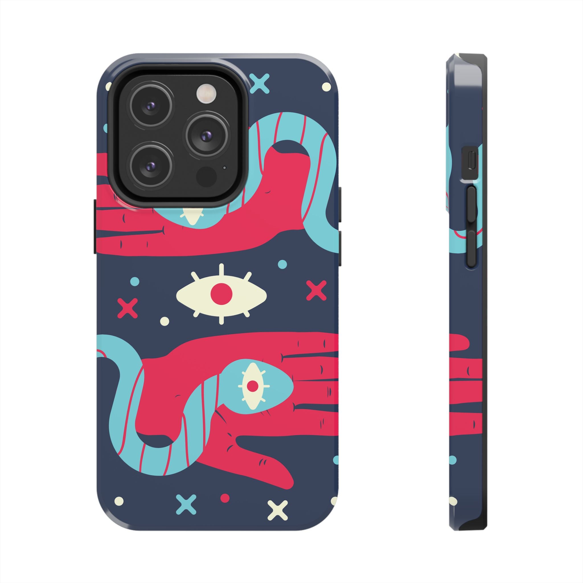 Vibrant Tough Phone Cases with Unique Eye Design, Durable Phone Cover, Trendy Accessories, Gift for Art Lovers, Unique Phone Protector