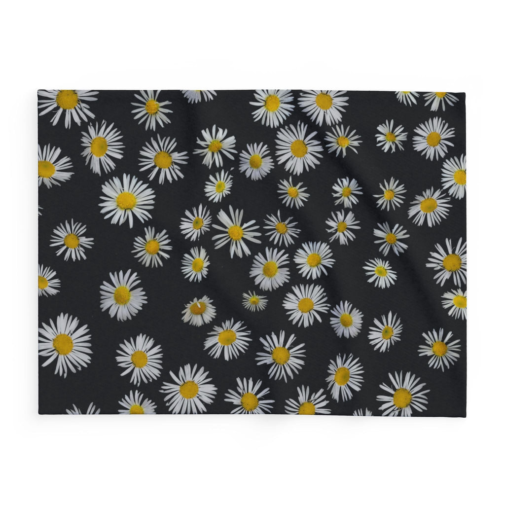 Daisy Scatter Arctic Fleece Blanket — Cozy Floral Throw