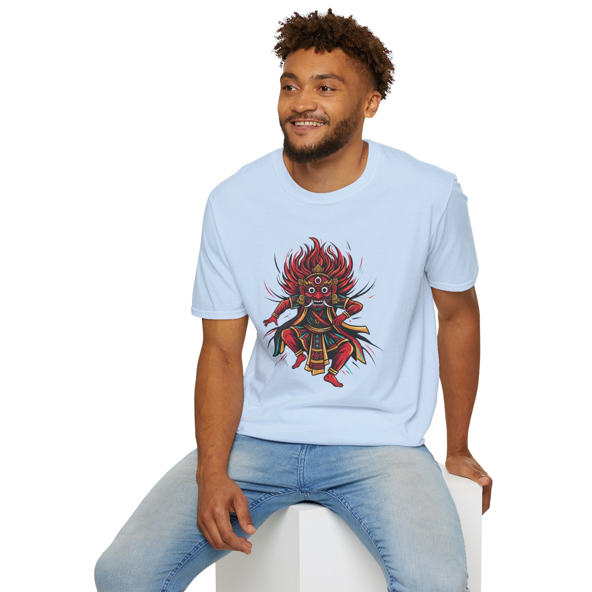 Balinese Barong Dance T-Shirt — Traditional Mythic Mask Graphic Tee