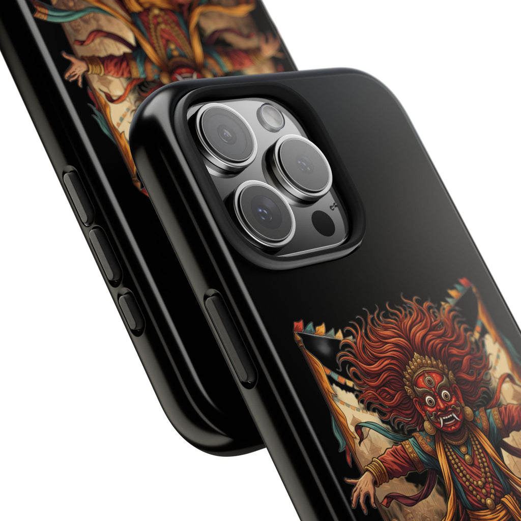 Tibetan Demon Dance Tough Phone Case — Bold Mythic Protective Cover
