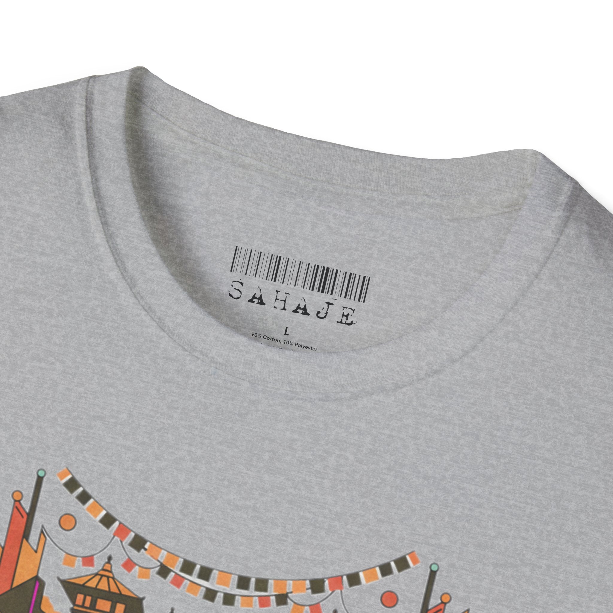 Boho Tribal Sunset T-Shirt — Vintage Geometric Nature Graphic