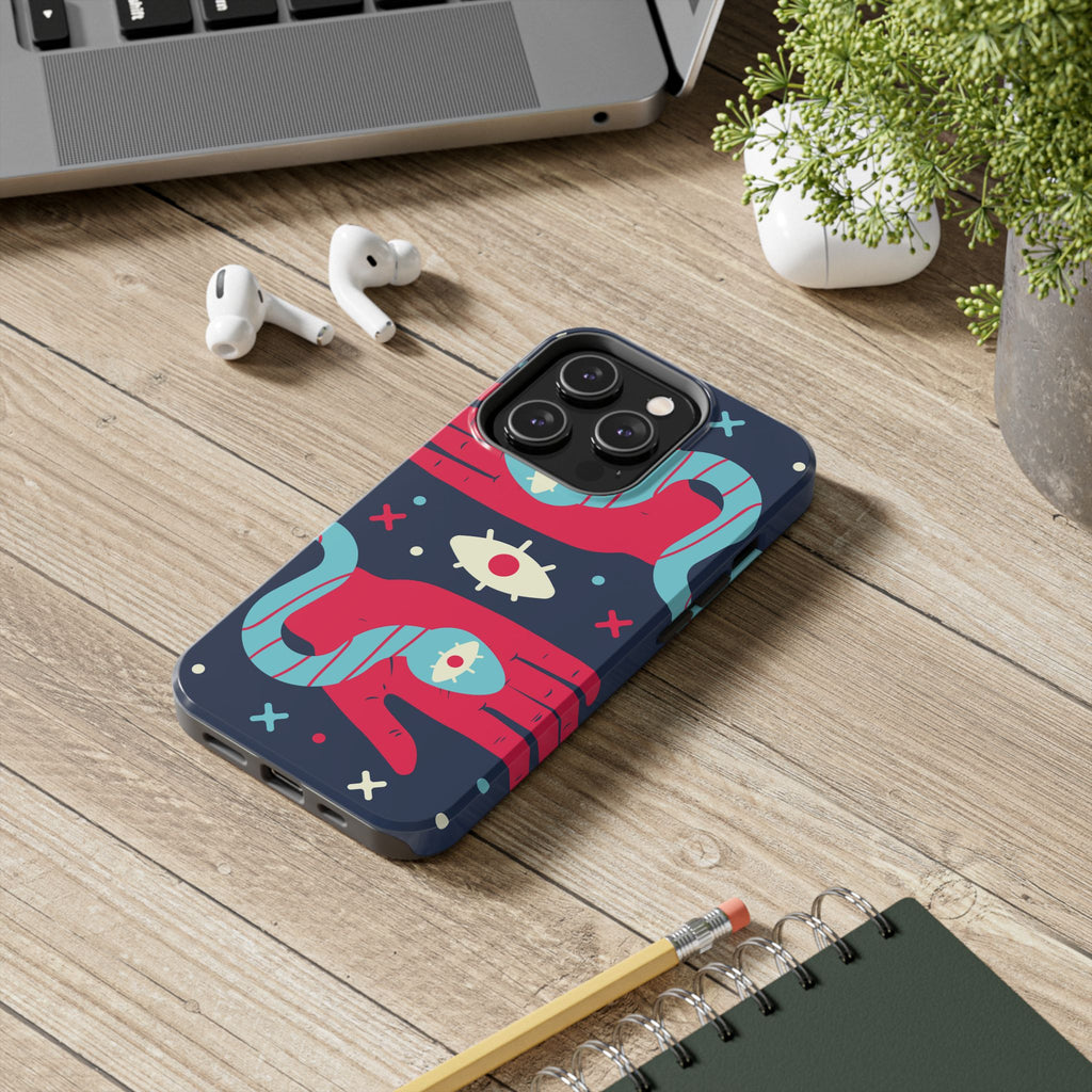 Vibrant Tough Phone Cases with Unique Eye Design, Durable Phone Cover, Trendy Accessories, Gift for Art Lovers, Unique Phone Protector