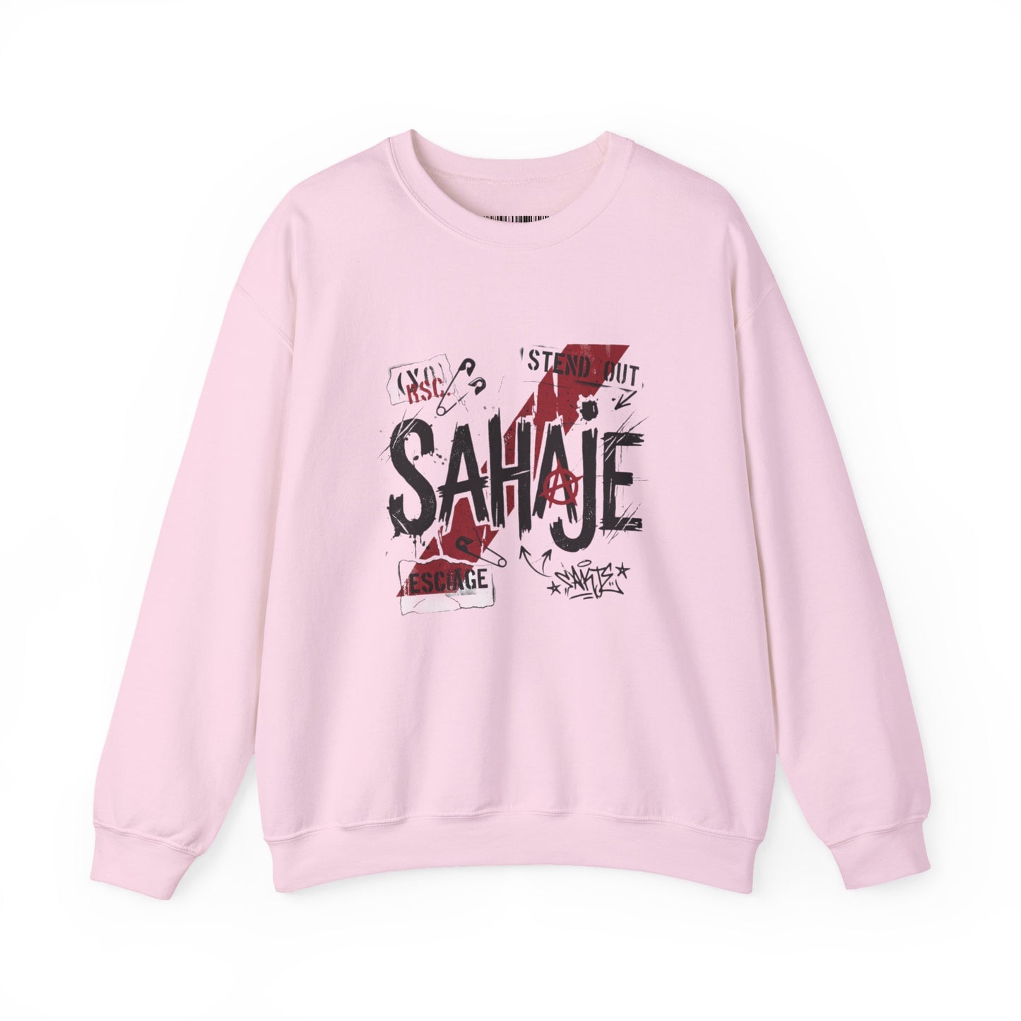 Sahaje Graphic Crewneck Sweatshirt – Streetwear Logo Pullover