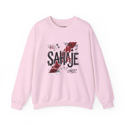 Sahaje Graphic Crewneck Sweatshirt – Streetwear Logo Pullover