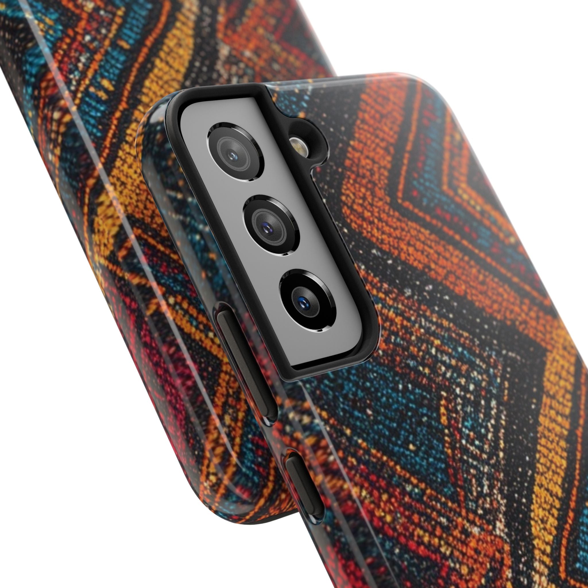 Tough Phone Case — Boho Geometric Rug Pattern, Protective iPhone Cover