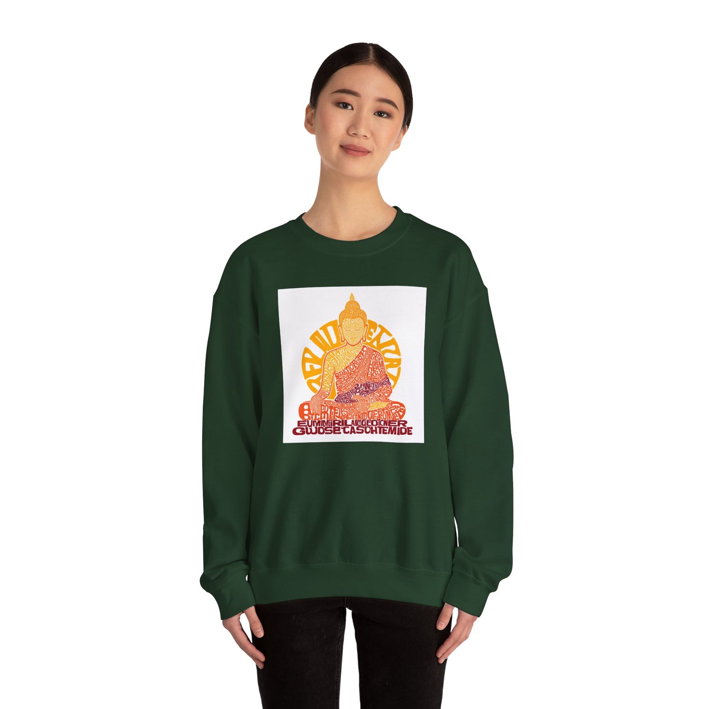 Buddha Graphic Sweatshirt — "Choose Compassion" Meditation Crewneck