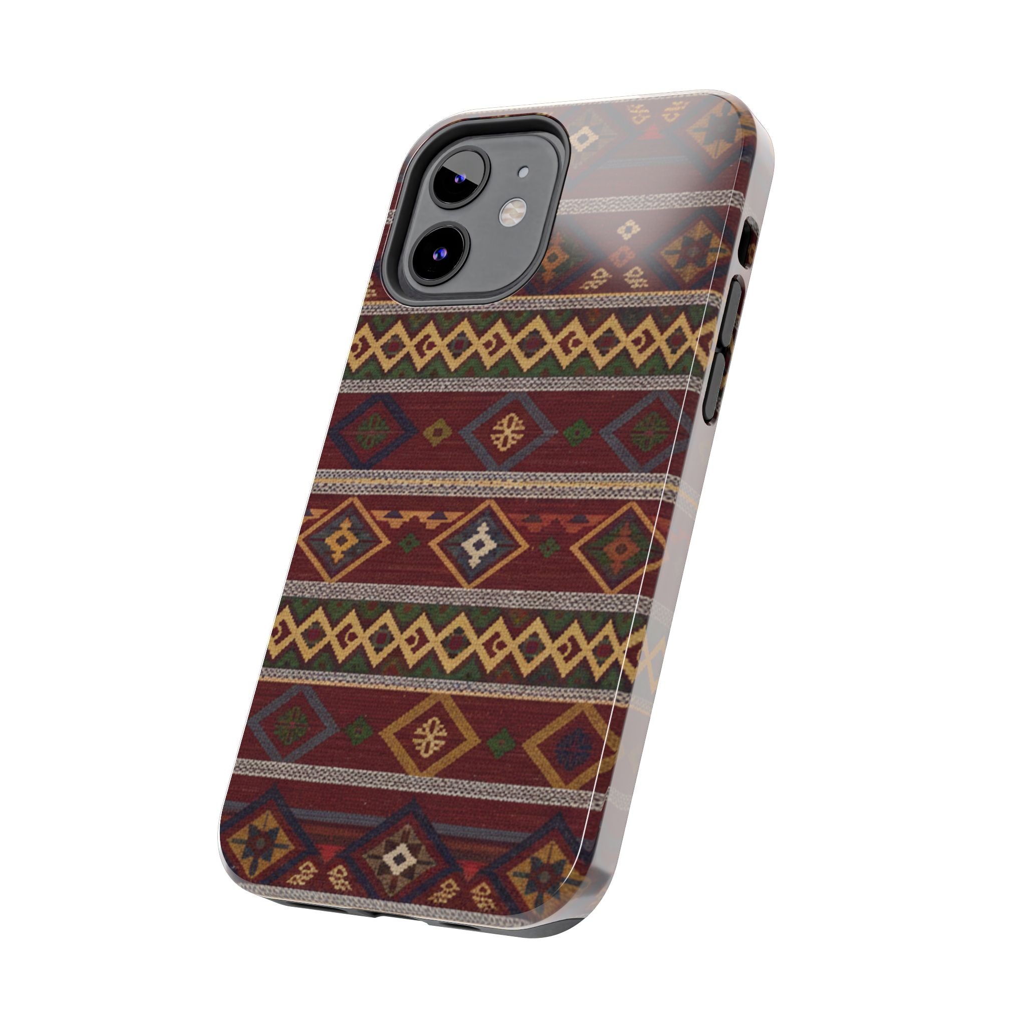 Aztec Pattern Tough Phone Case — Rustic Tribal Protective Cover