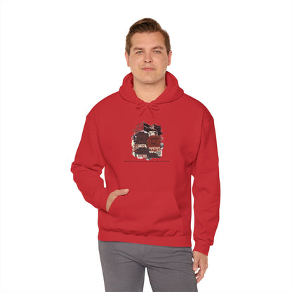 Hoodie — Vintage Urban Industrial Building Graphic Hoodie (Architectural Sketch)