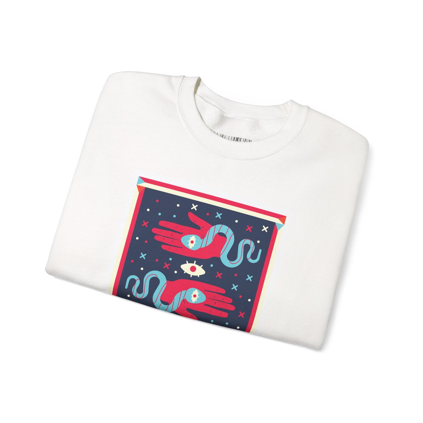 Crewneck Sweatshirt — Mystic Hand & Snake Graphic