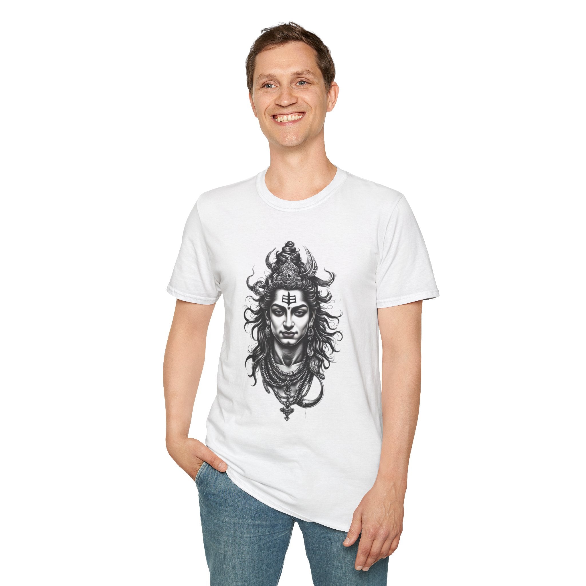 Shiva Portrait T-Shirt – Detailed Hindu Deity Graphic Tee