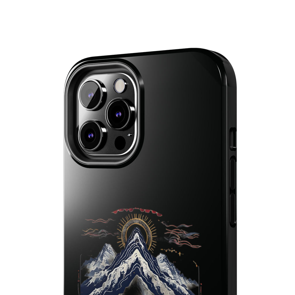 Mountain Temple Tough Phone Case — Japanese-Inspired Landscape Phone Cover