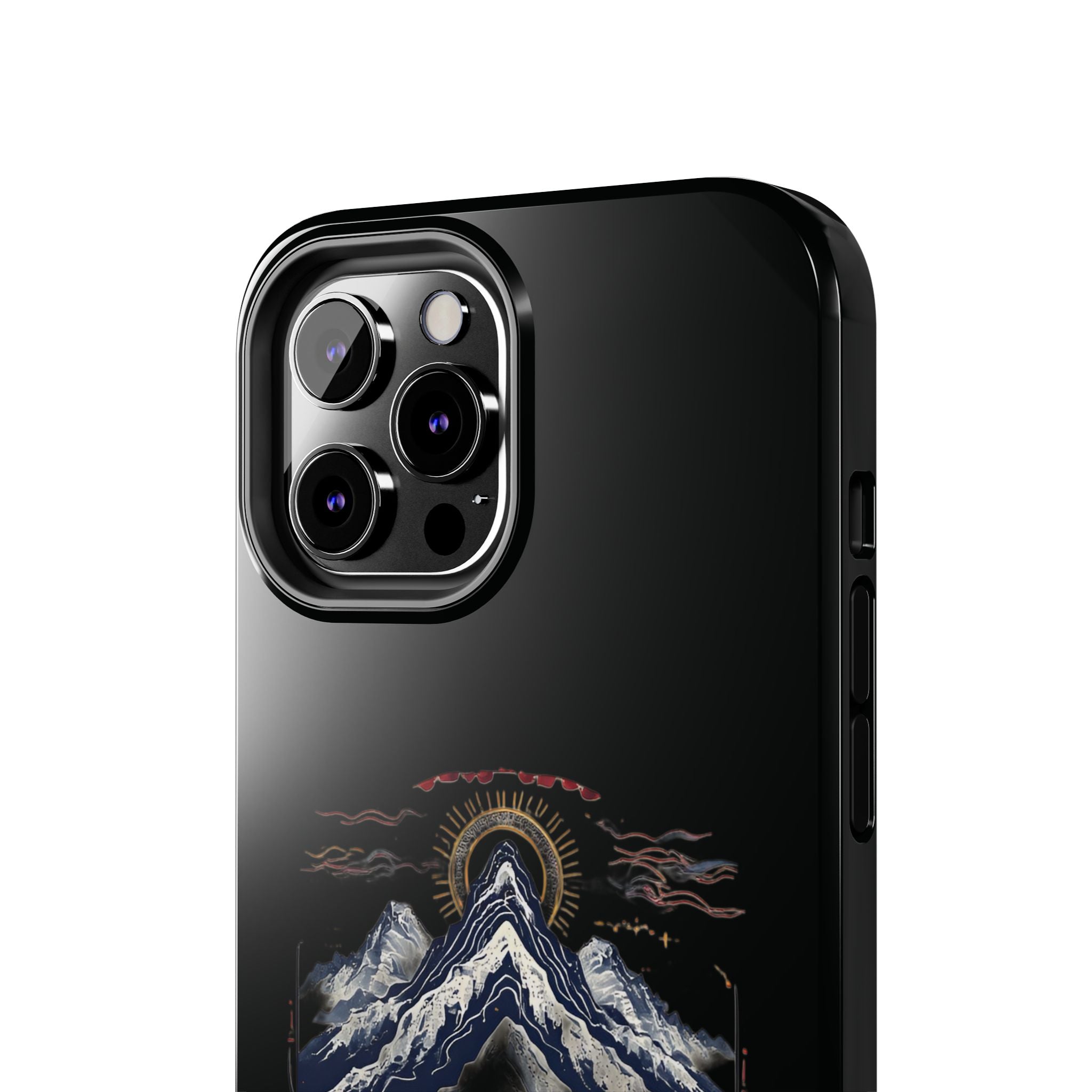 Mountain Temple Tough Phone Case — Japanese-Inspired Landscape Phone Cover