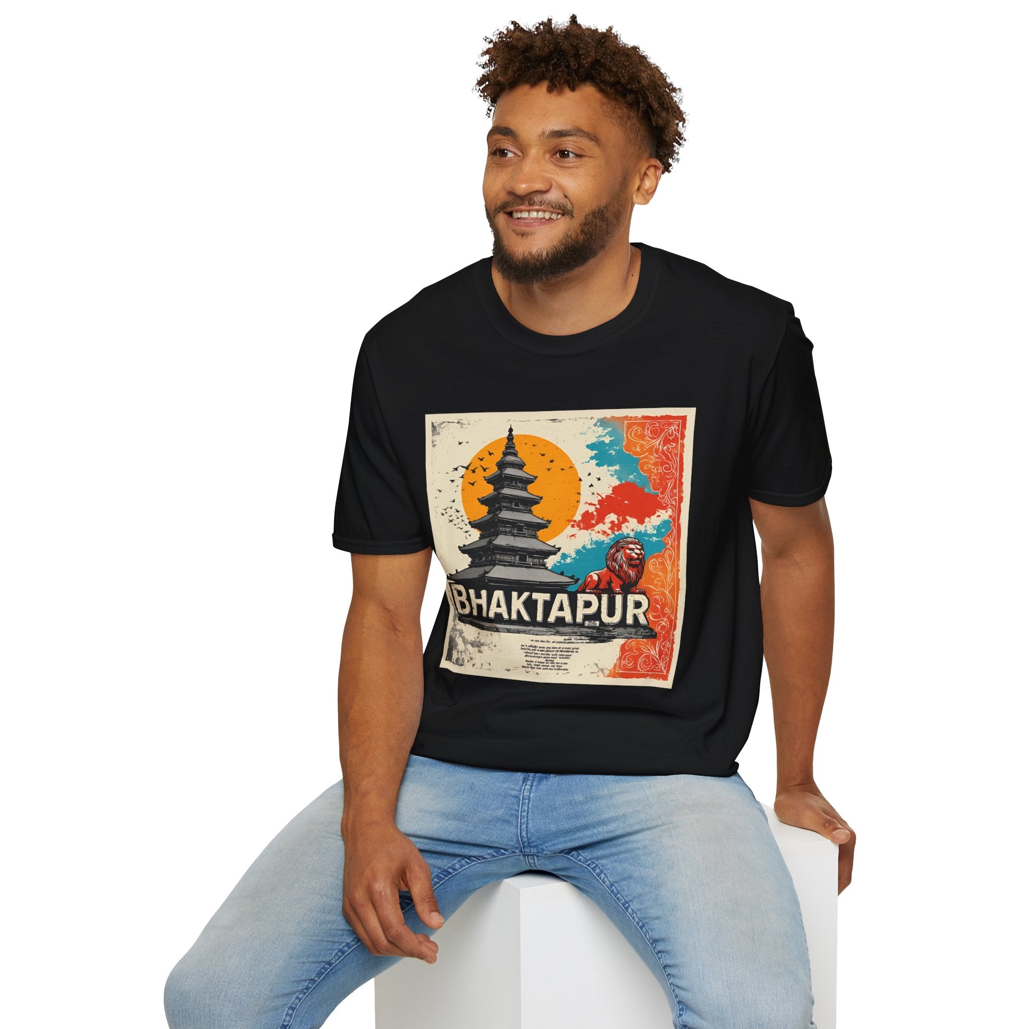 Bhaktapur Vintage Travel T-Shirt – Nepal Pagoda Graphic Tee