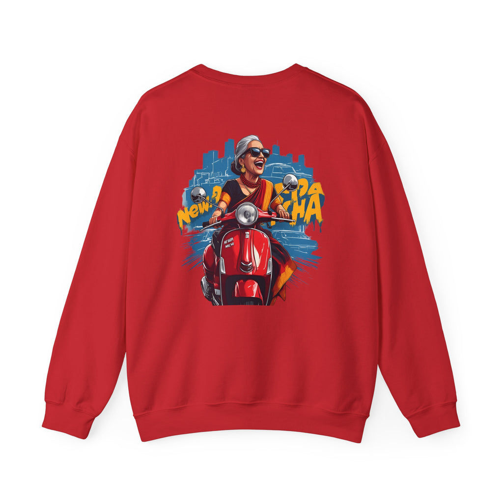 Crewneck Sweatshirt - New York City Scooter Ride Graphic