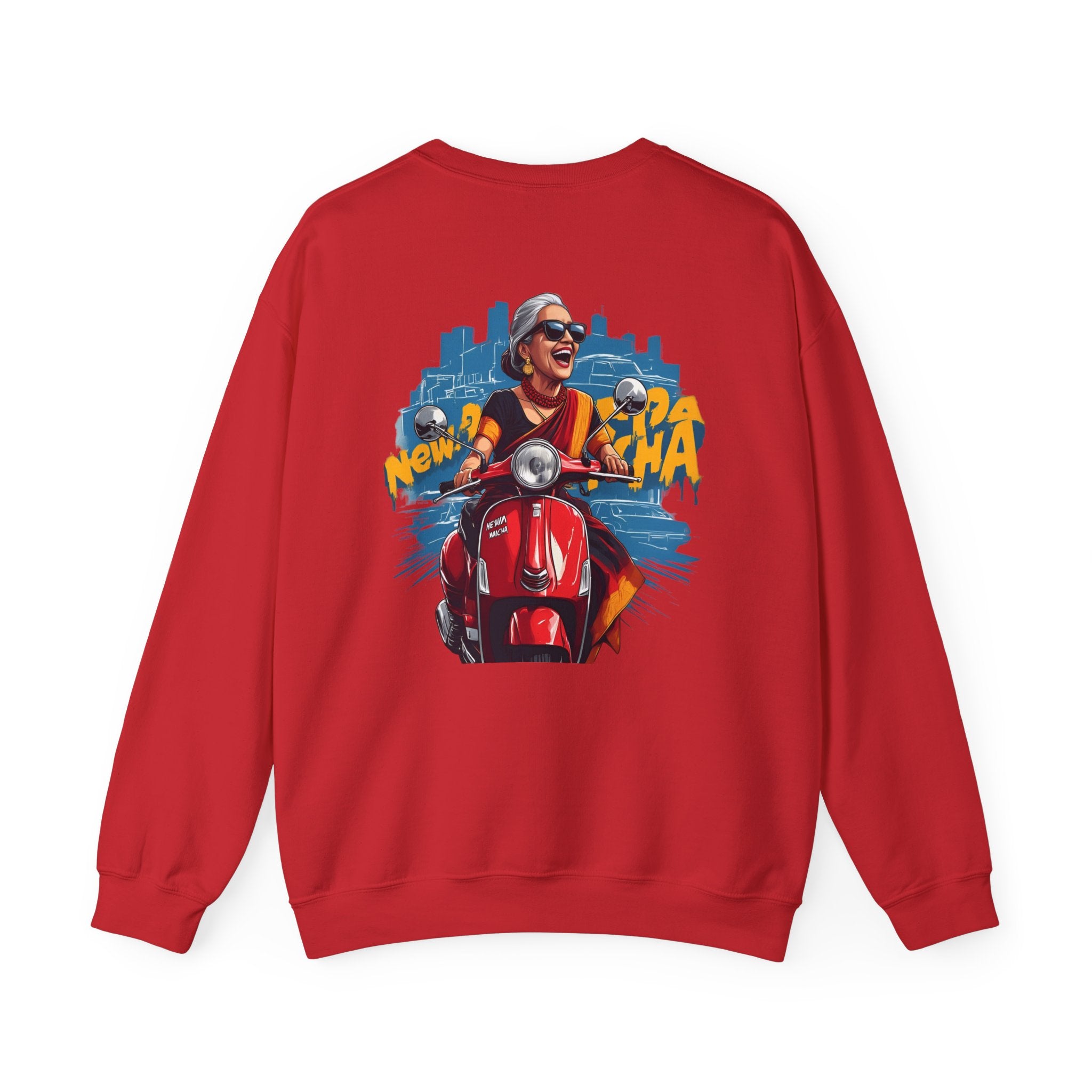 Crewneck Sweatshirt - New York City Scooter Ride Graphic