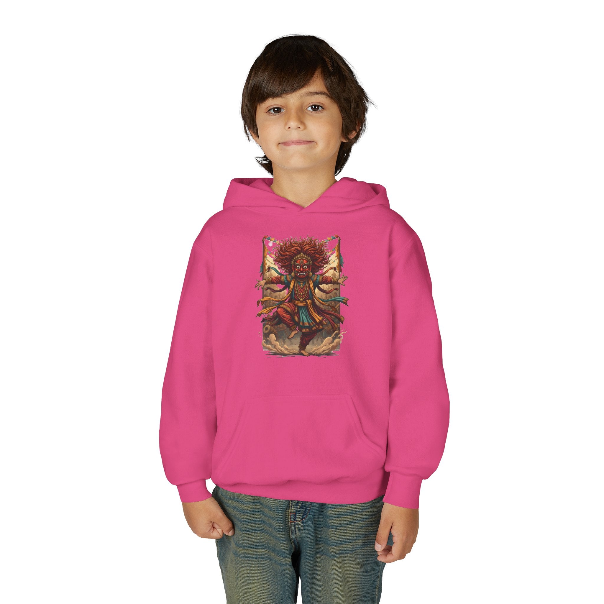 Youth Hoodie — Tribal Sun Dancer Graphic Kids Sweatshirt