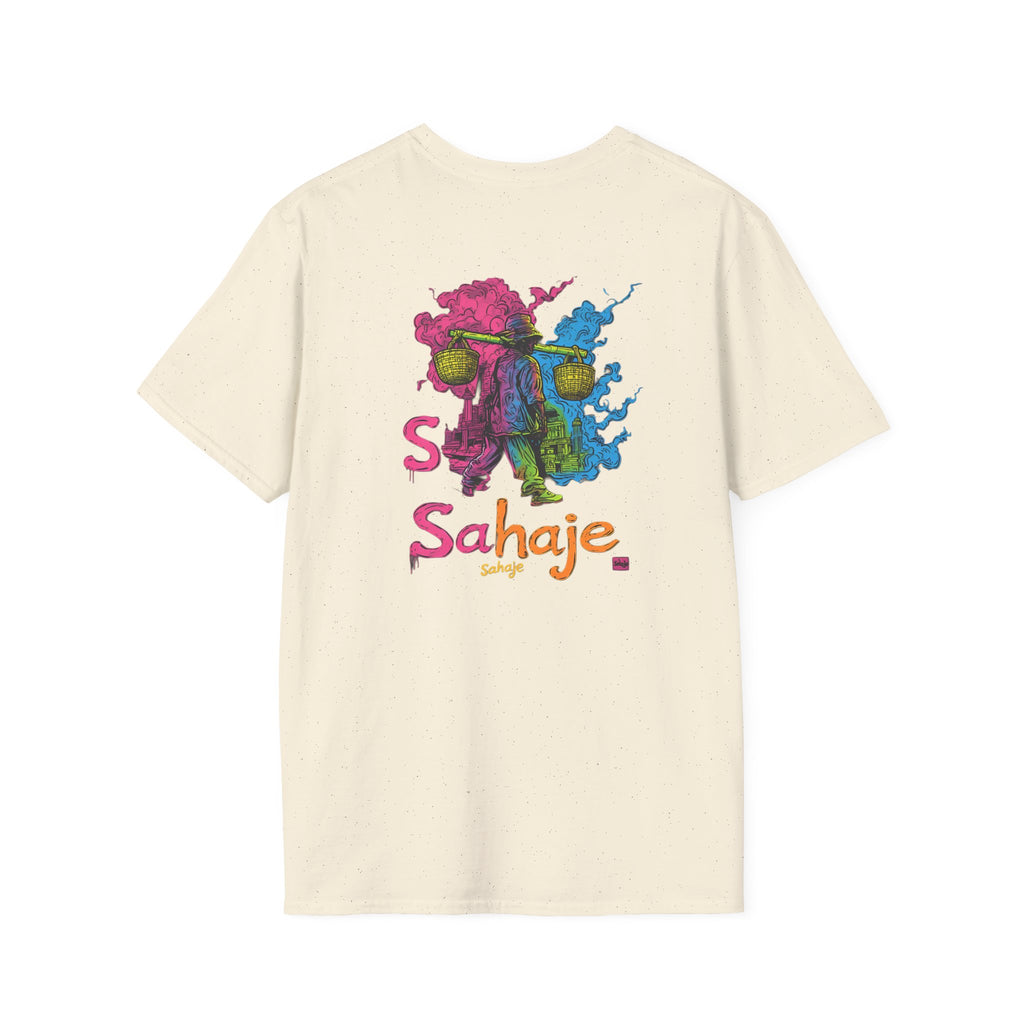 T-Shirt — Colorful Sahaje Skull Back Print