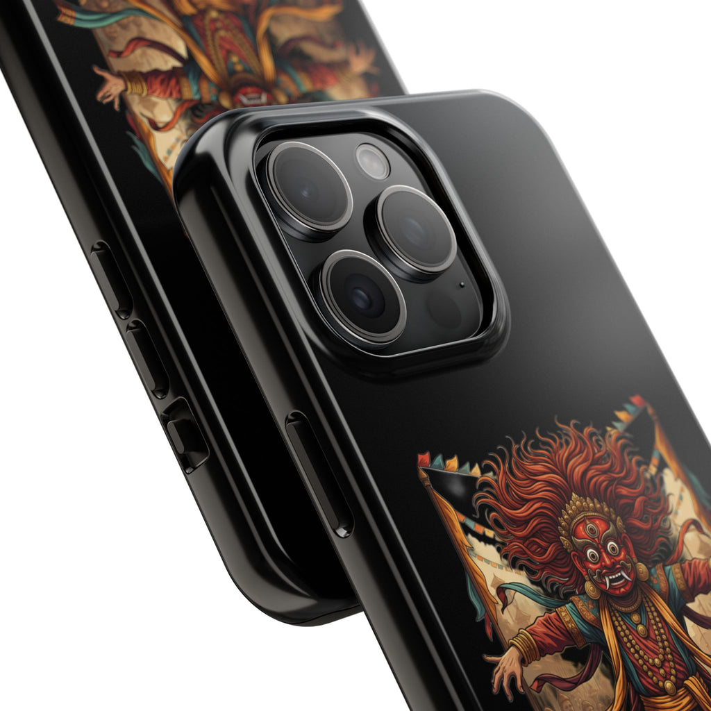 Tibetan Demon Dance Tough Phone Case — Bold Mythic Protective Cover