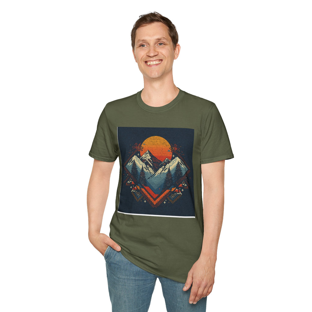 Retro Mountain Sunset T-Shirt
