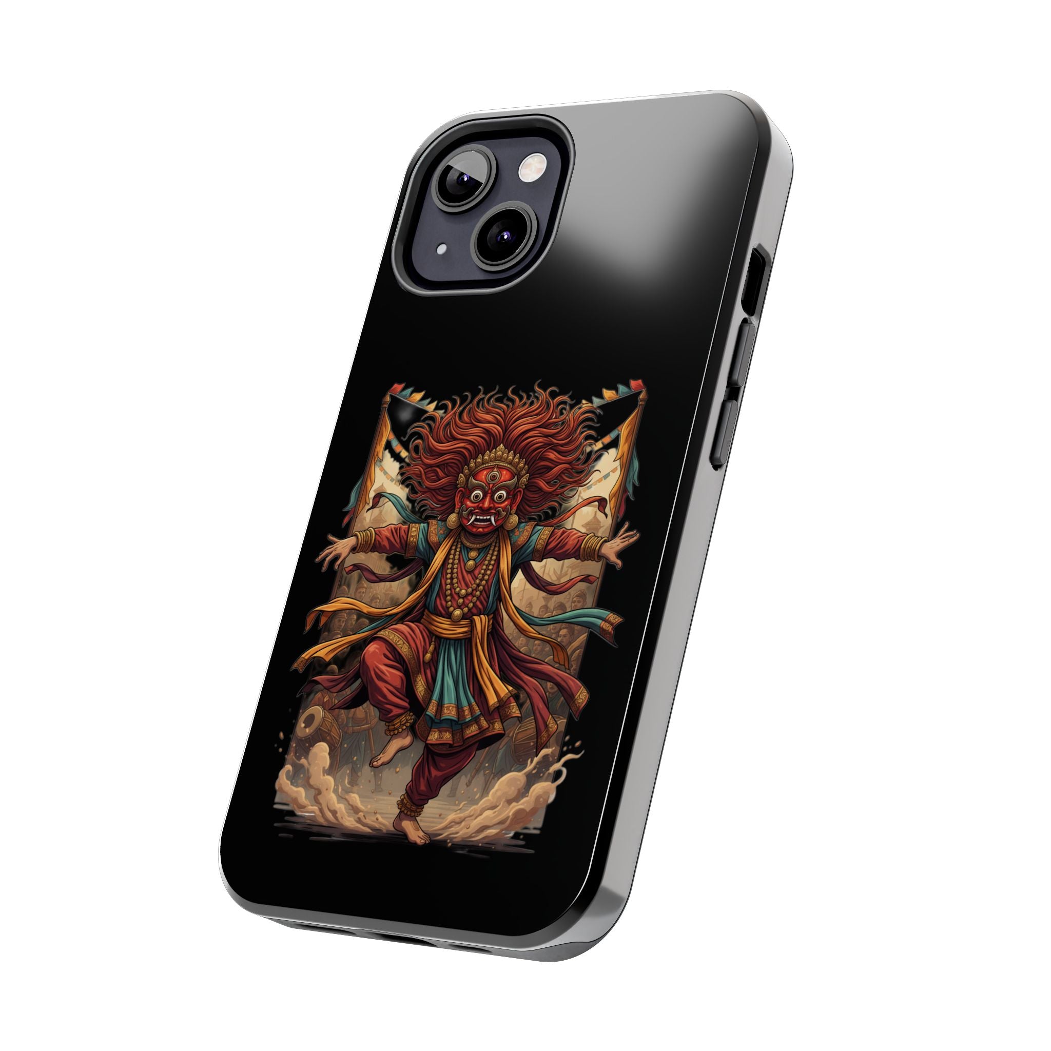 Tibetan Demon Dance Tough Phone Case — Bold Mythic Protective Cover