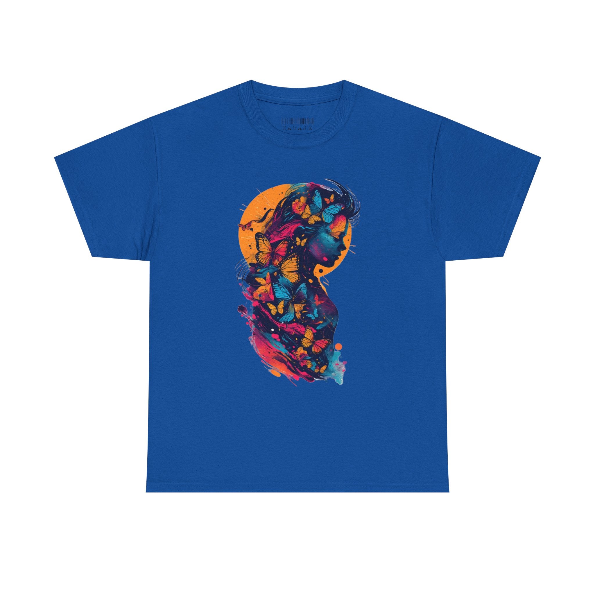 Butterfly Silhouette Graphic Tee — Colorful Maternity Profile Design