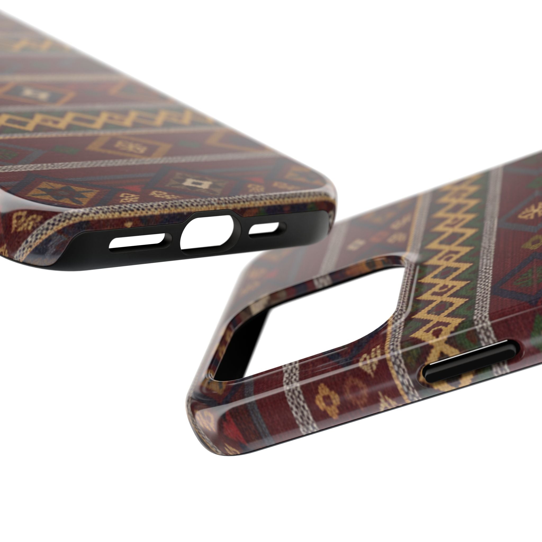 Aztec Pattern Tough Phone Case — Rustic Tribal Protective Cover