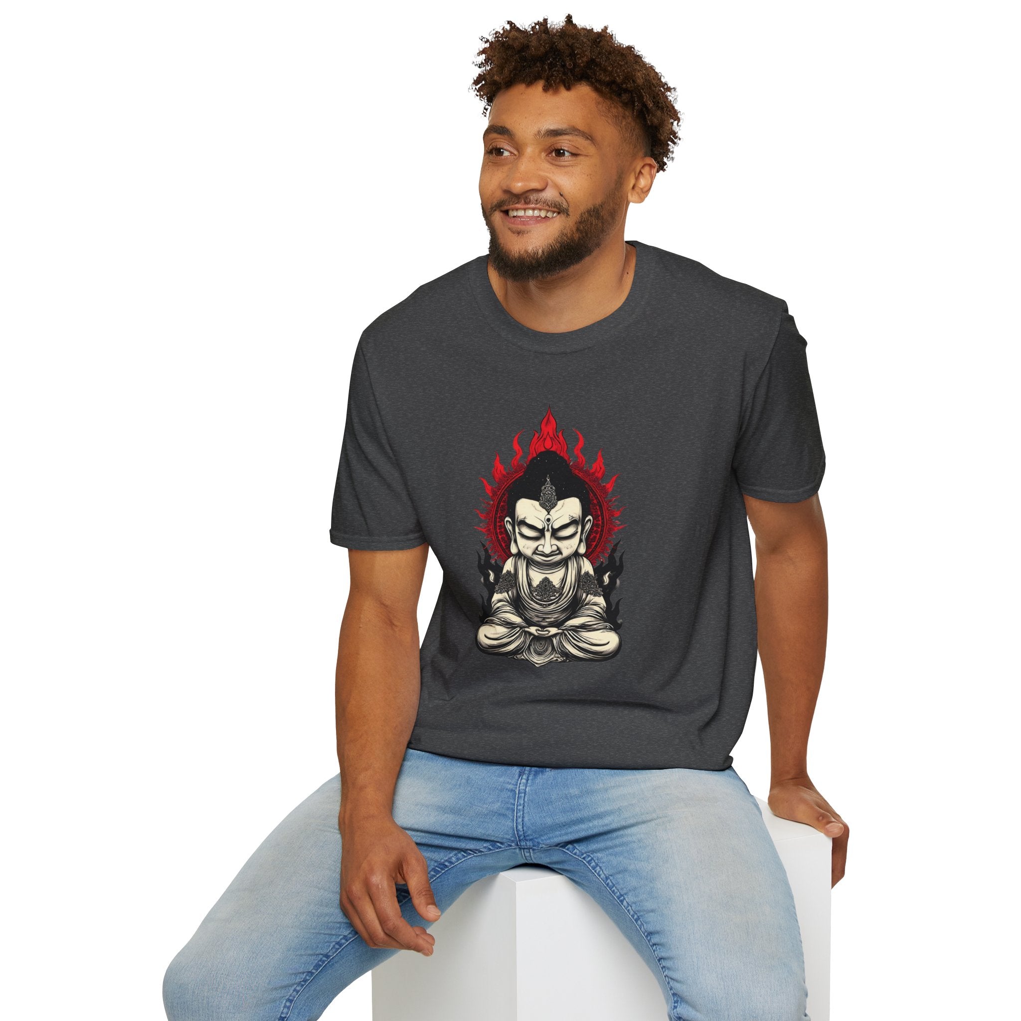 Buddha Flame T-Shirt — Meditative Buddha Graphic Tee