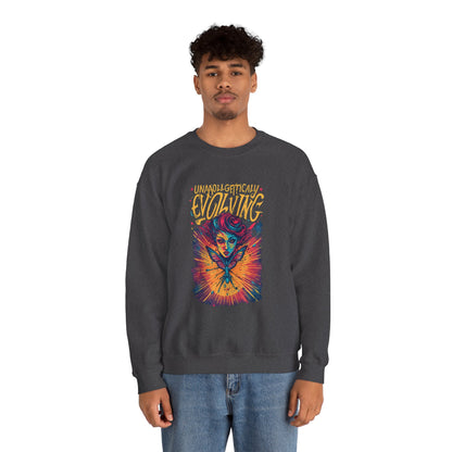 Evolving Butterfly Crewneck Sweatshirt — "Unafraid, Authentically Evolving" Inspirational Pullover