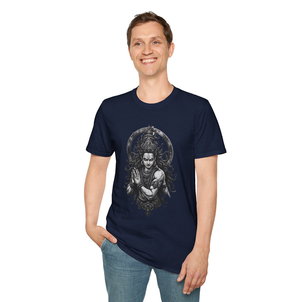 Shiva Portrait T‑Shirt – Intricate Hindu Deity Art Tee