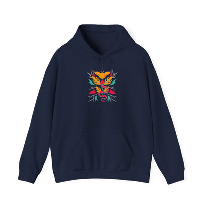 Floral Snake Hoodie — Colorful Serpent & Bloom Graphic Sweatshirt