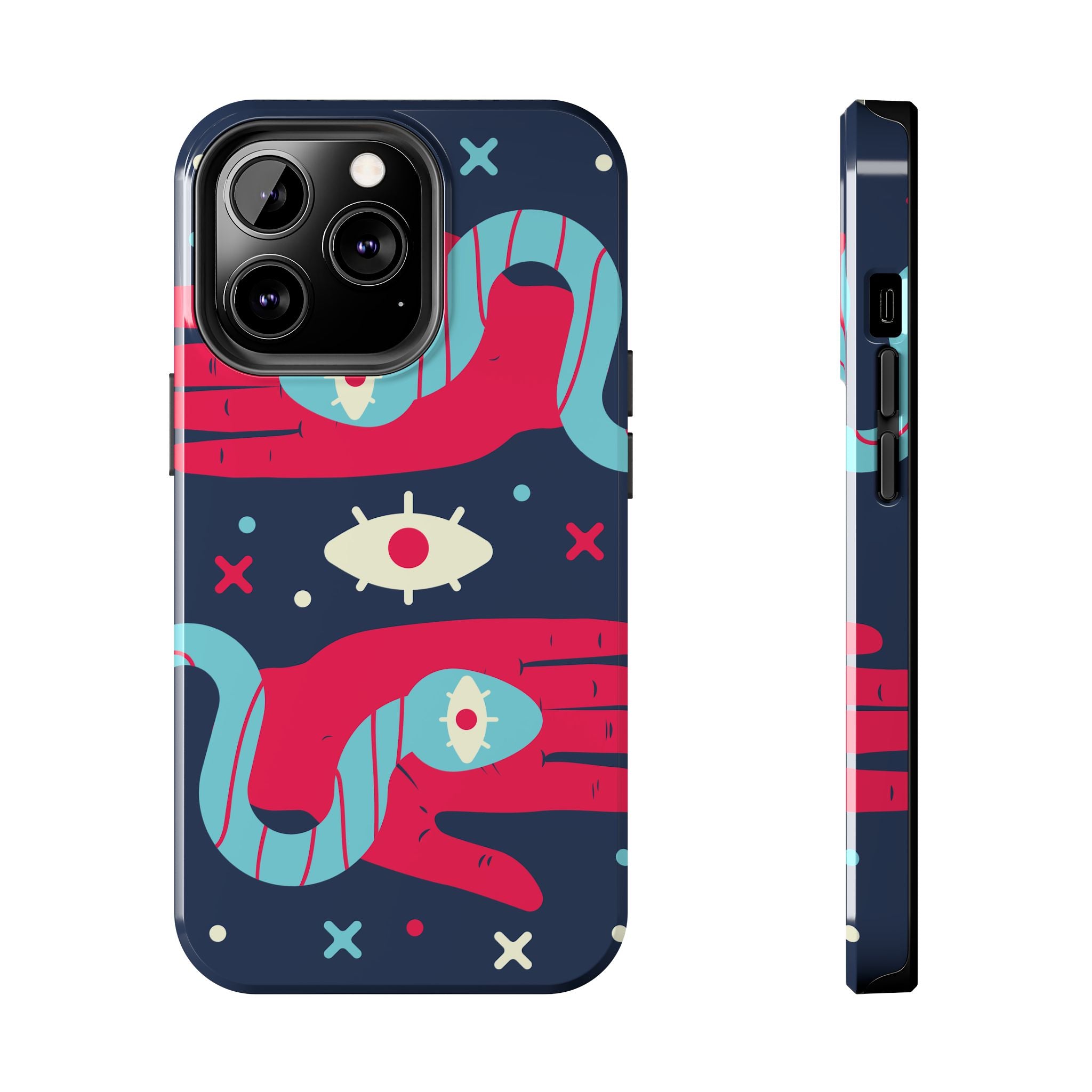 Vibrant Tough Phone Cases with Unique Eye Design, Durable Phone Cover, Trendy Accessories, Gift for Art Lovers, Unique Phone Protector