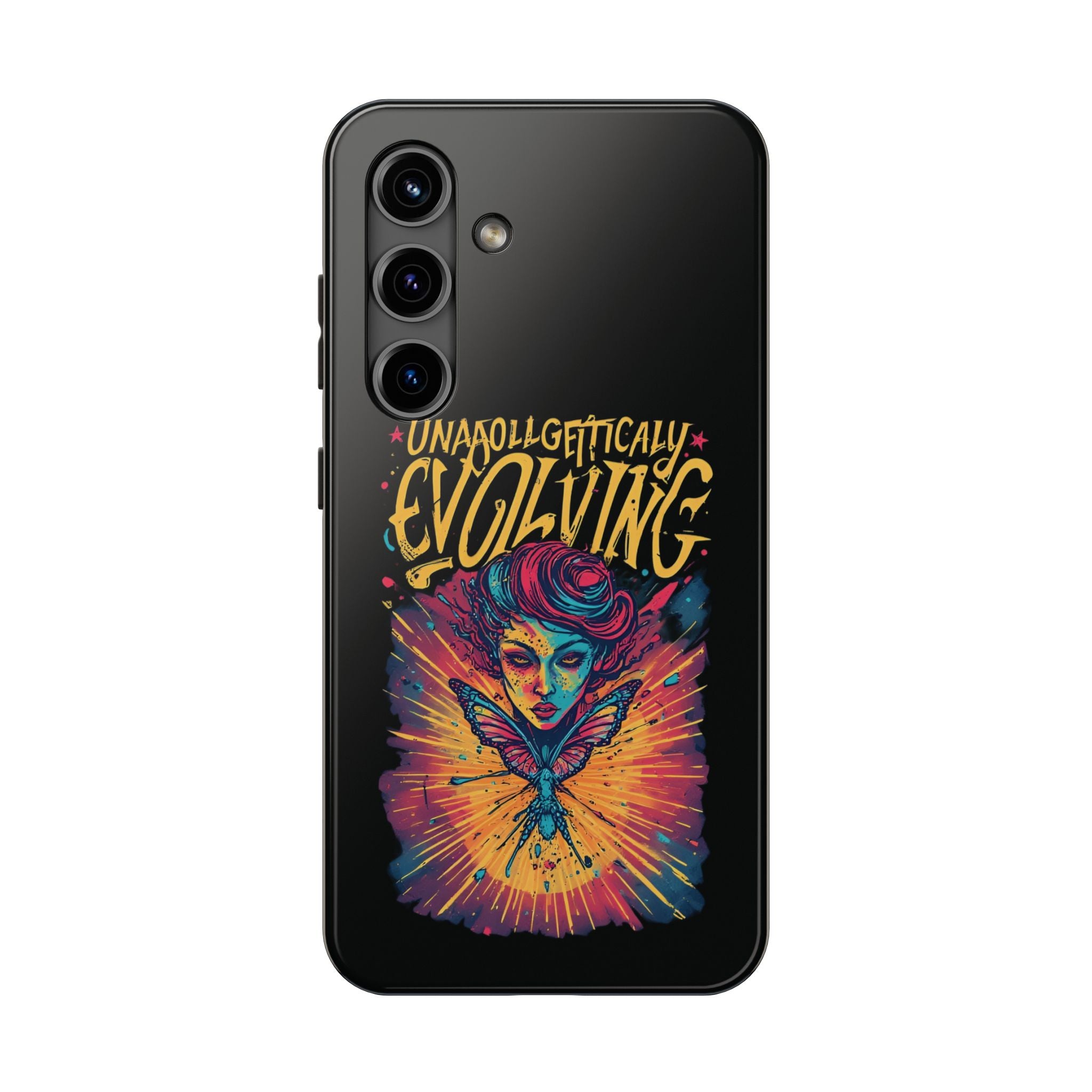 Evolving Butterfly Phone Case — "Unapologetically Evolving" Artistic Protective Case