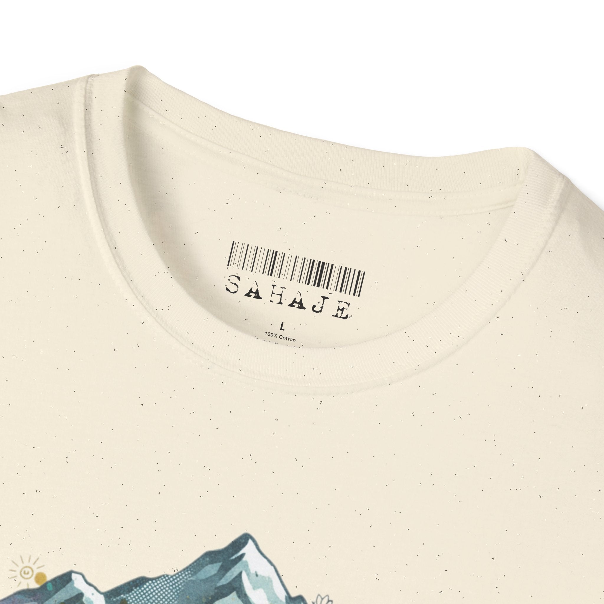 Adventure Compass T-Shirt — Mountain Compass with Prayer Flags & Colorful Globe