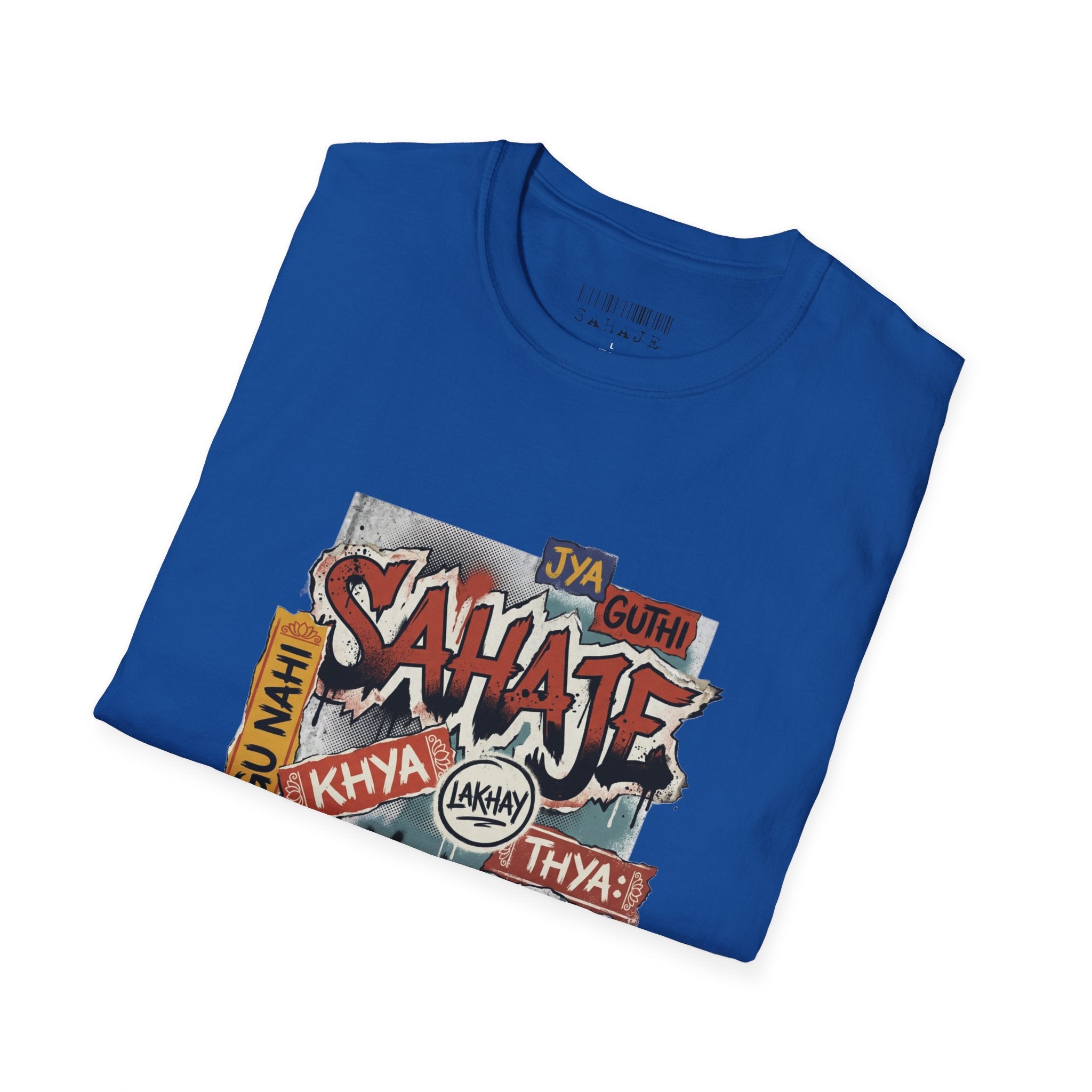 Sahaje Graffiti T-Shirt — Urban Hindi Street Art Tee