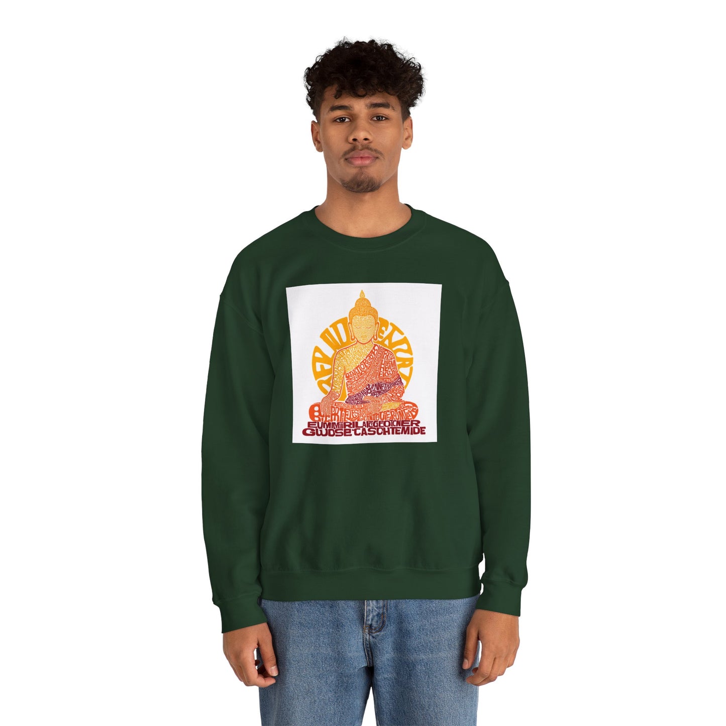 Buddha Graphic Sweatshirt — "Choose Compassion" Meditation Crewneck